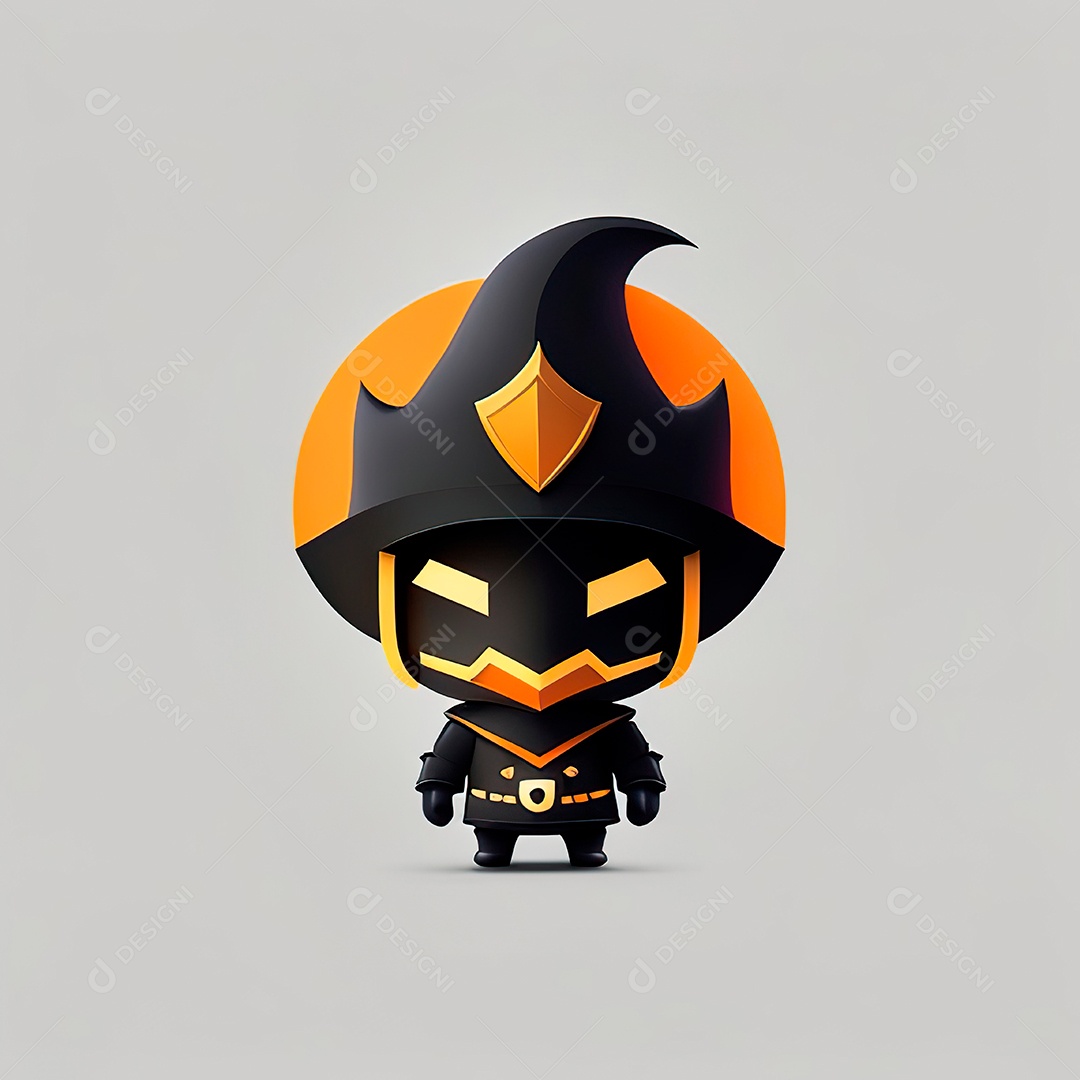 Mascote haloween minimalista.