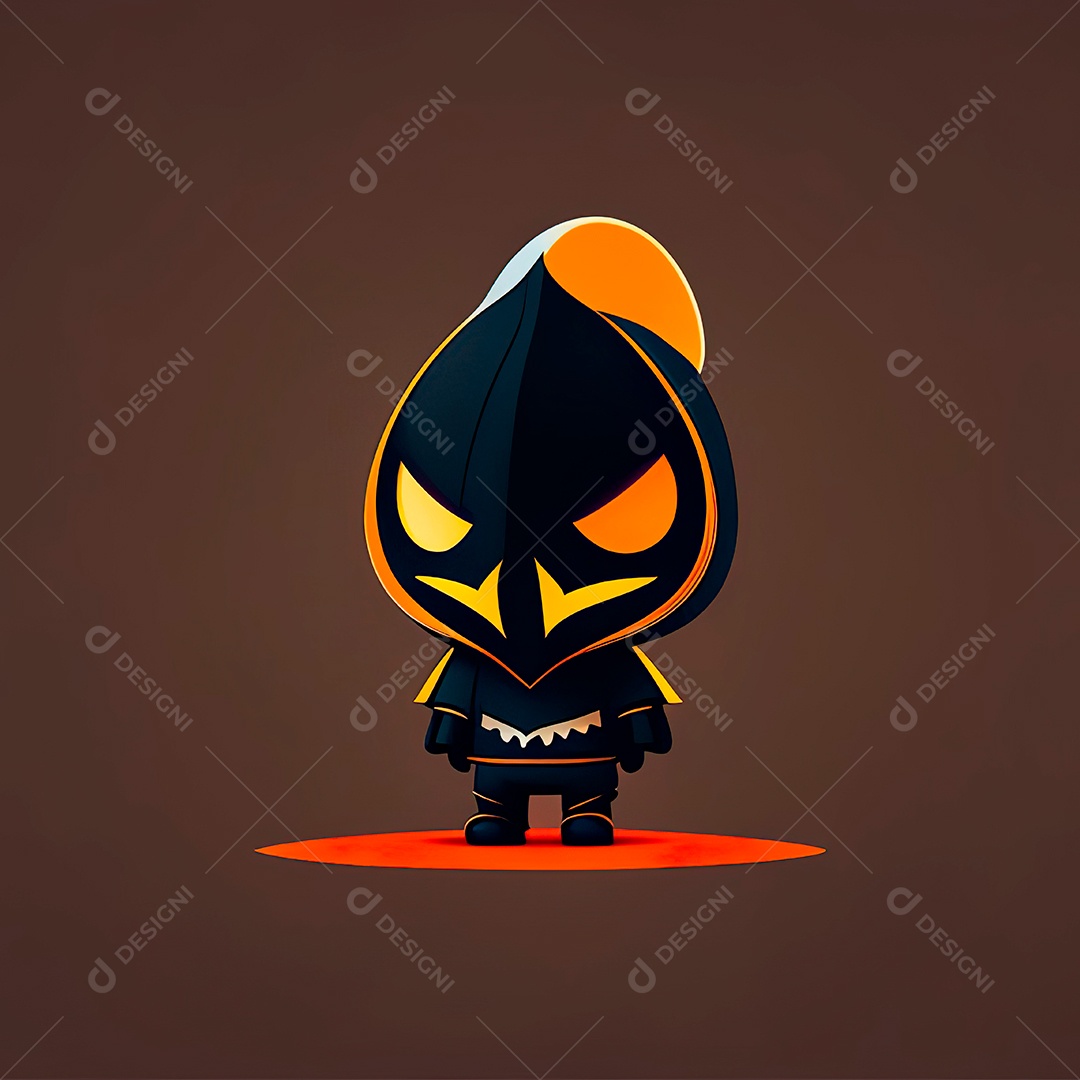 Mascote haloween minimalista.