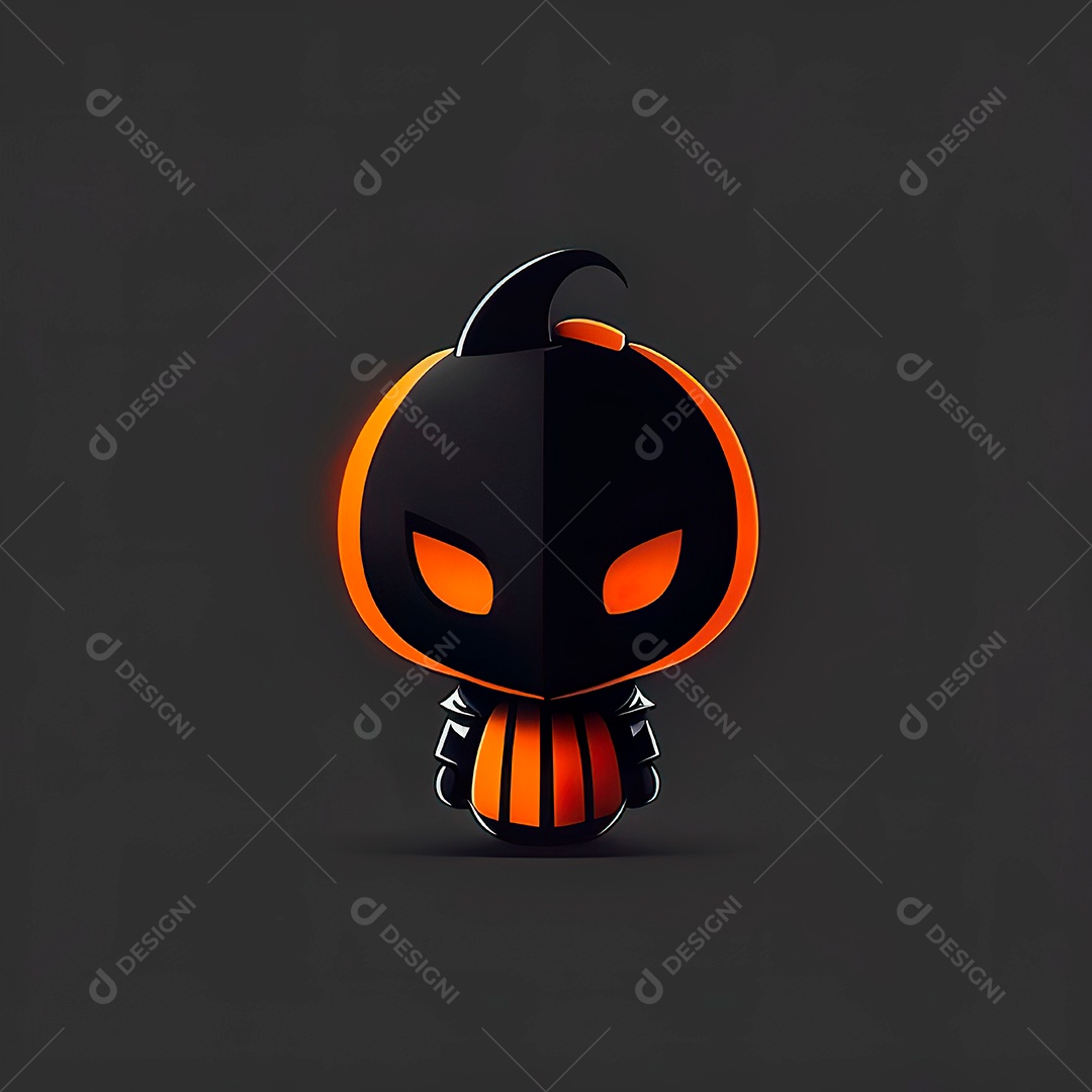 Mascote haloween minimalista.