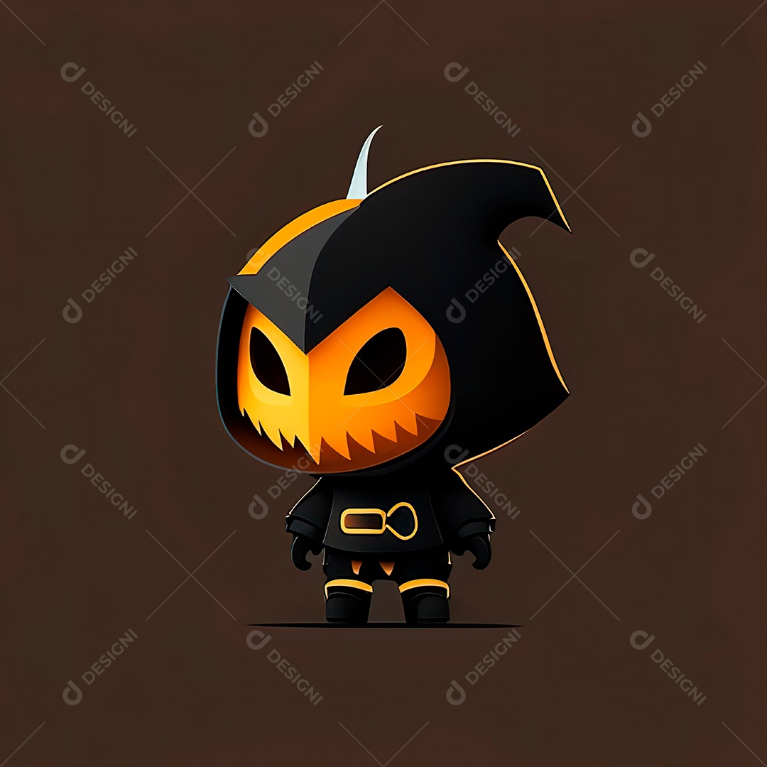 Mascote haloween minimalista.