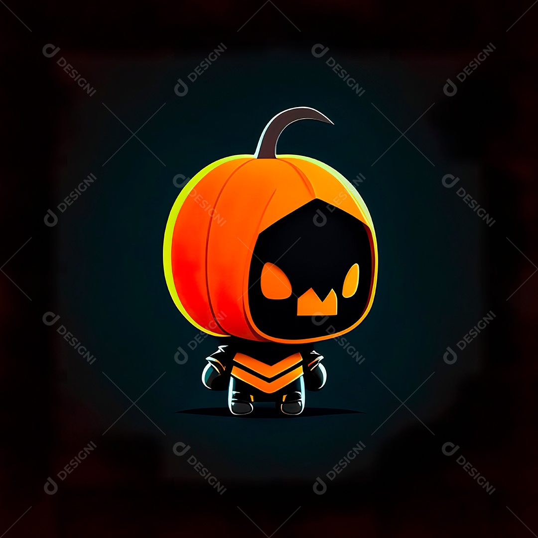Mascote haloween minimalista.
