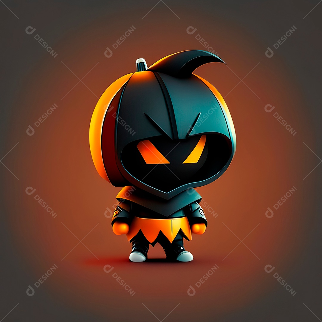Mascote haloween minimalista.