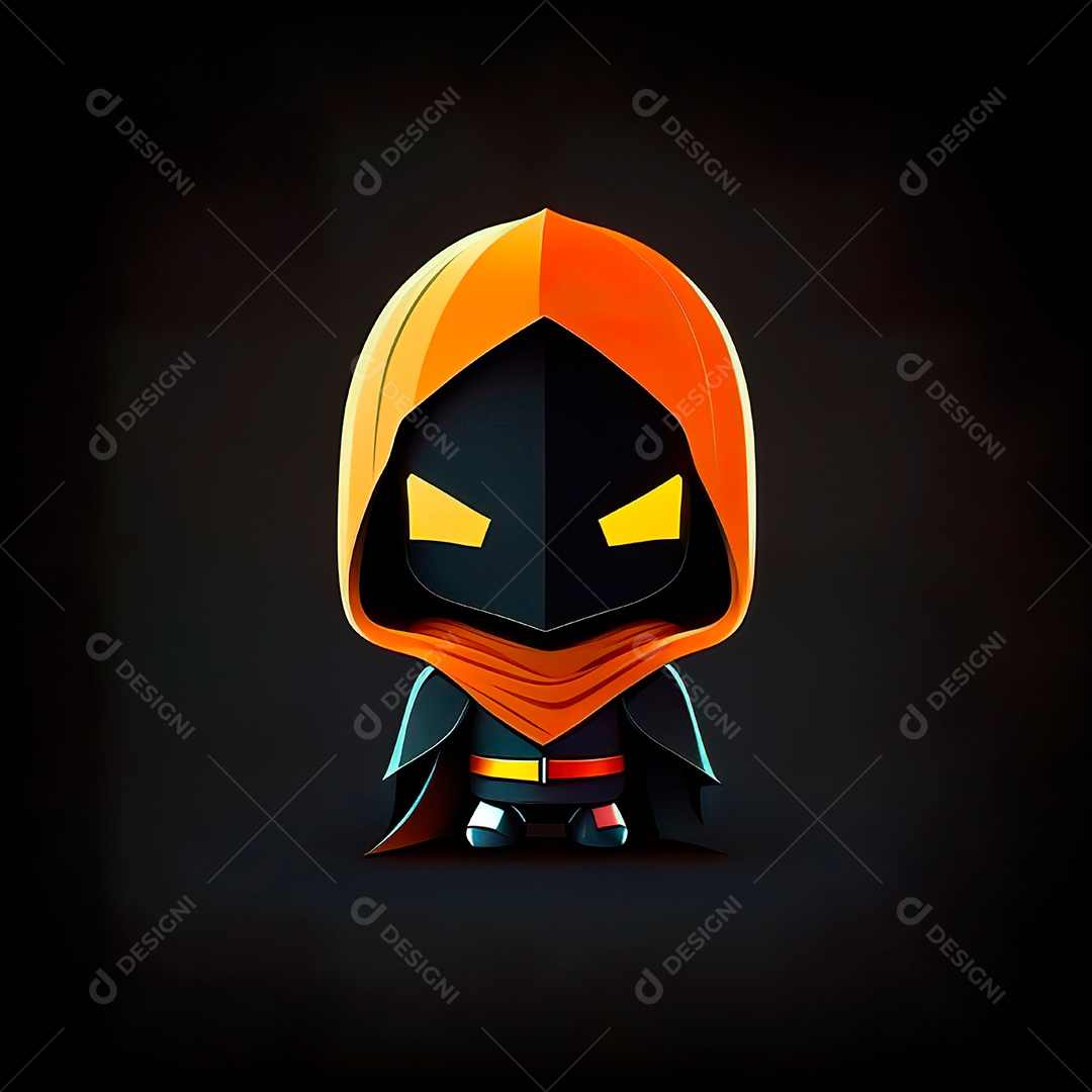 Mascote haloween minimalista.