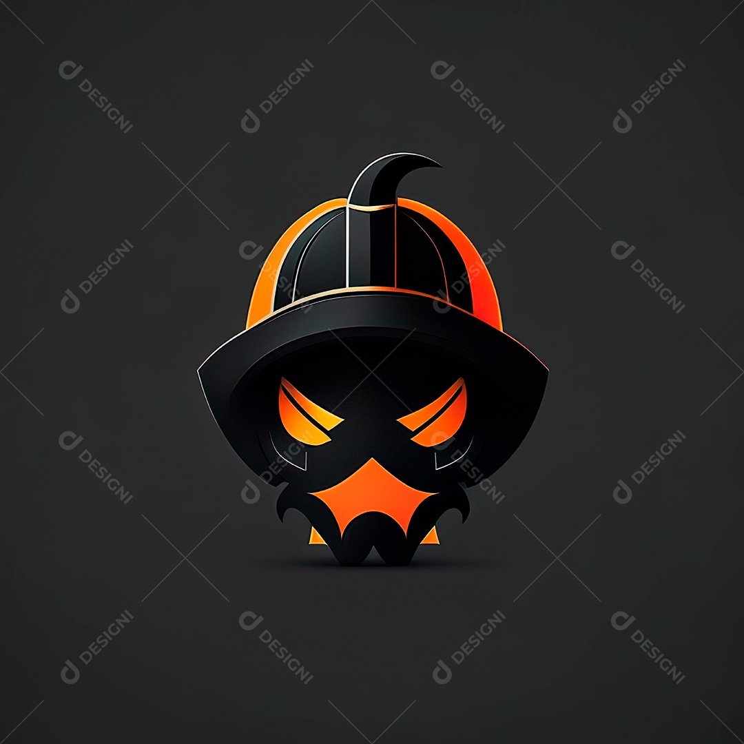 Mascote haloween minimalista.