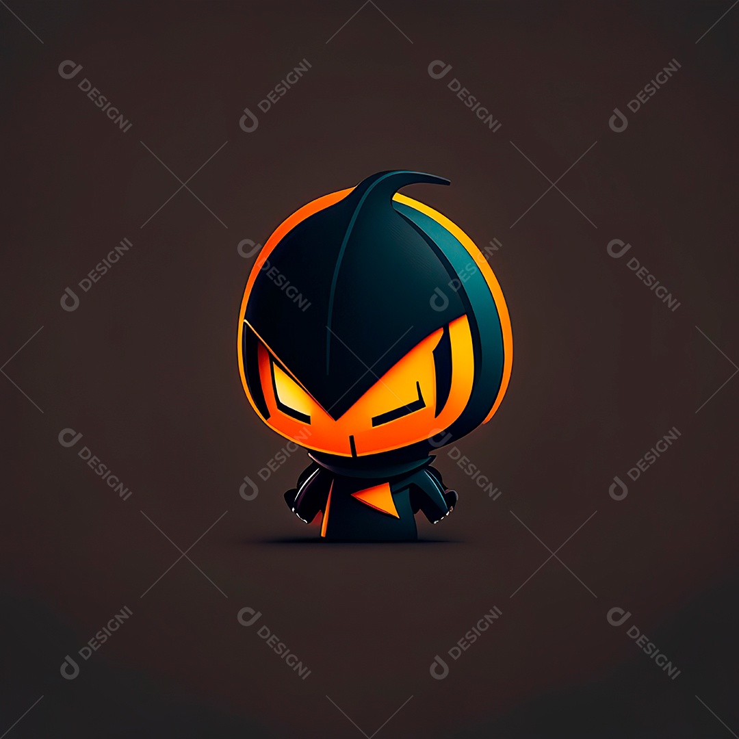Mascote haloween minimalista.