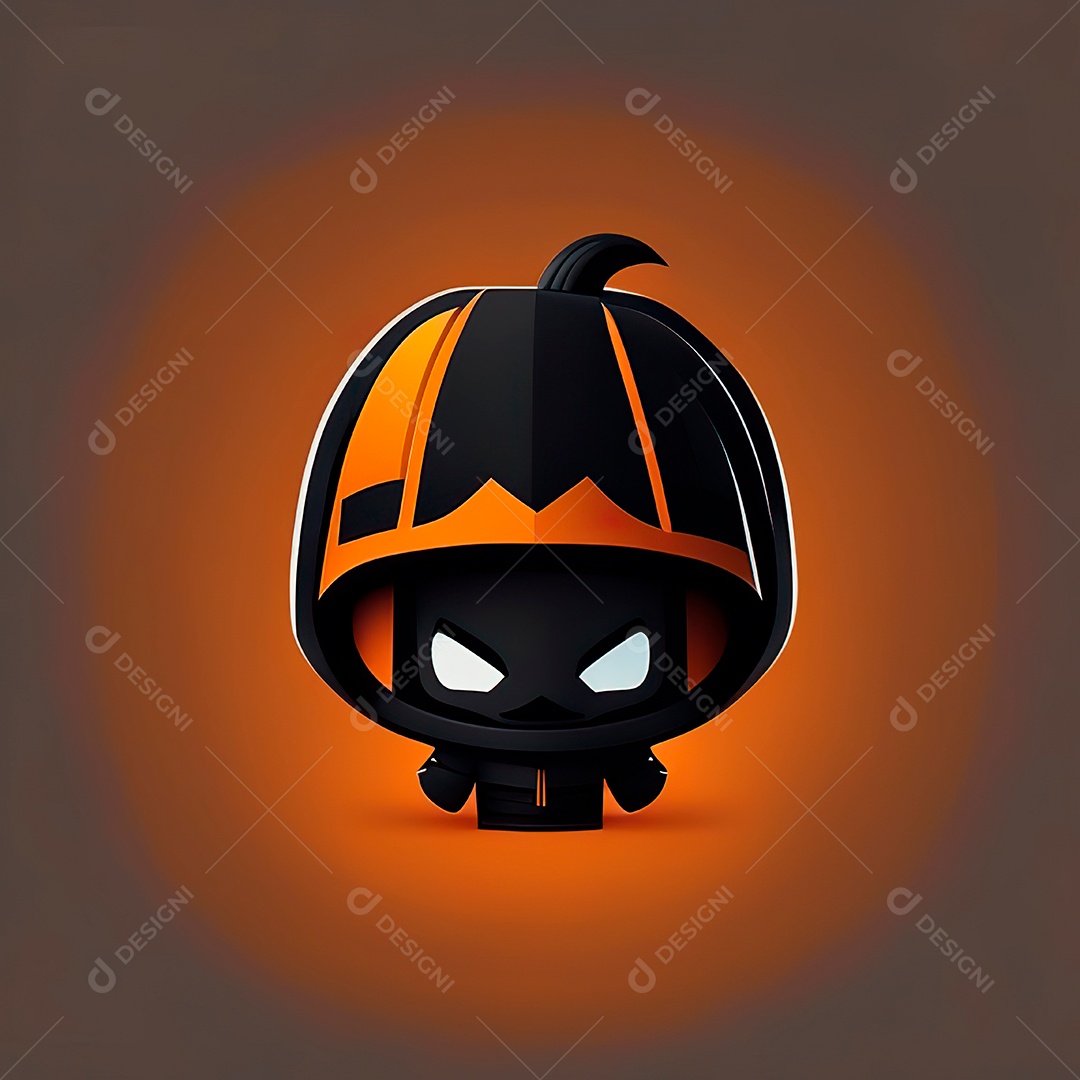 Mascote haloween minimalista.