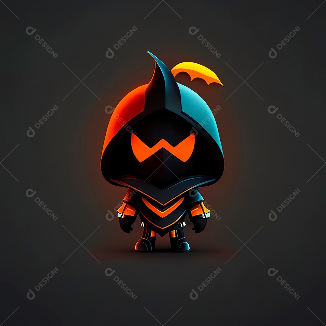Mascote haloween minimalista.
