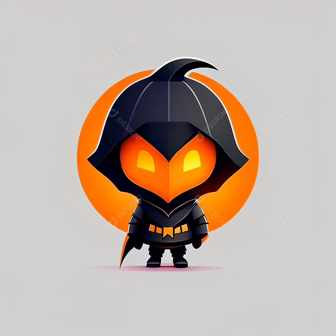 Mascote haloween minimalista.