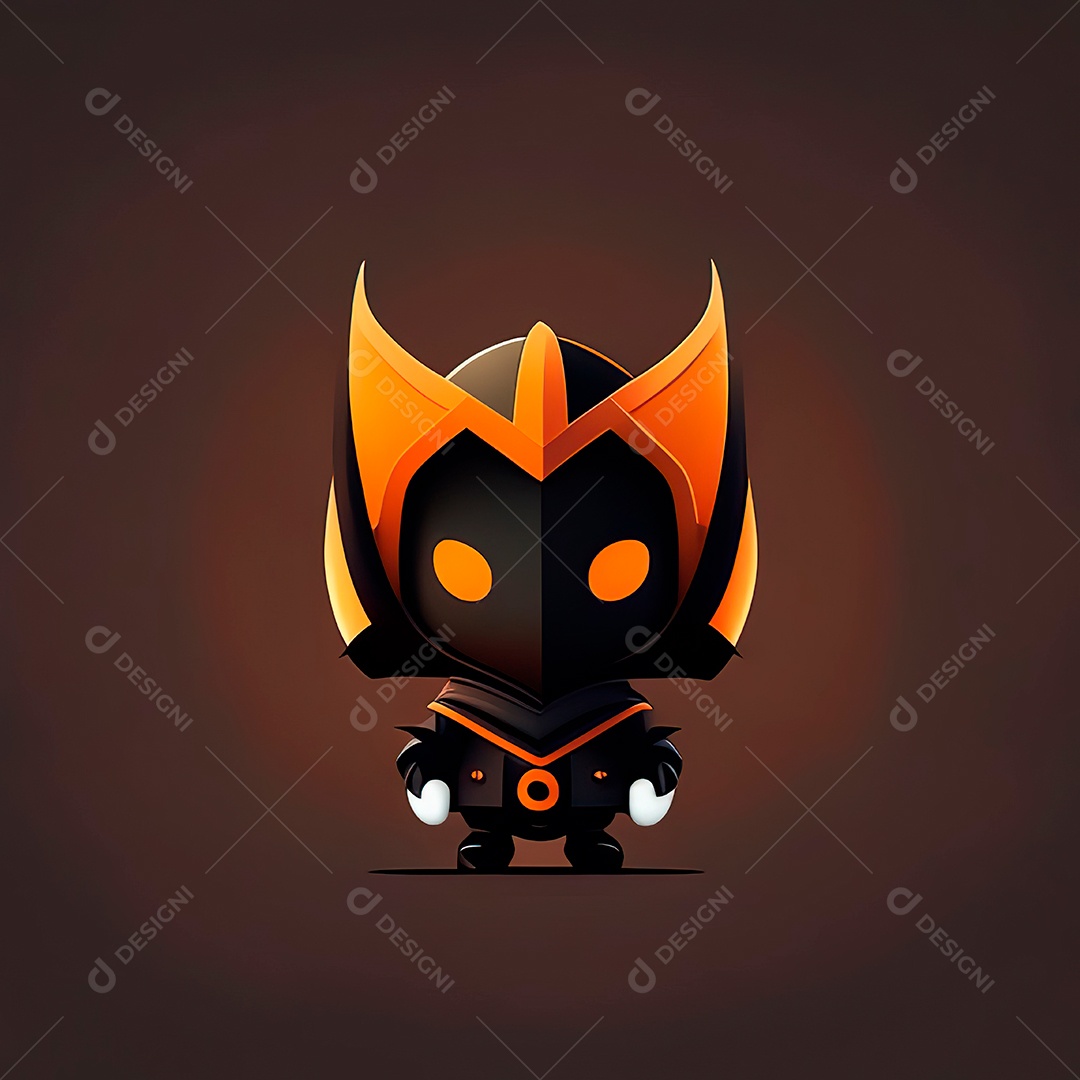 Mascote haloween minimalista.