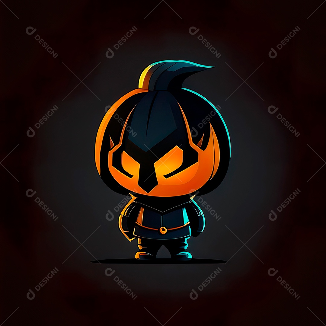 Mascote haloween minimalista.