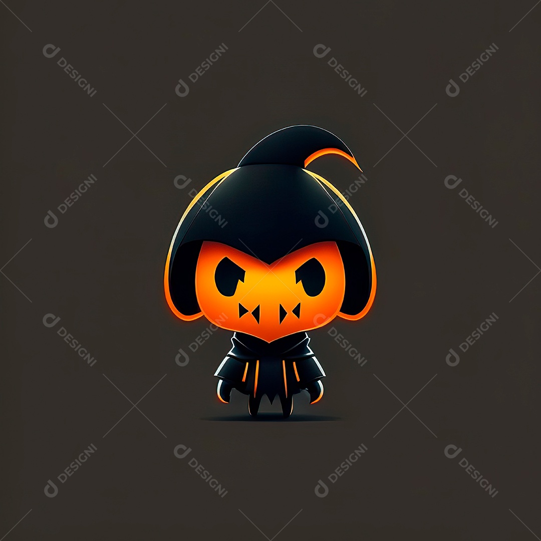 Mascote haloween minimalista.
