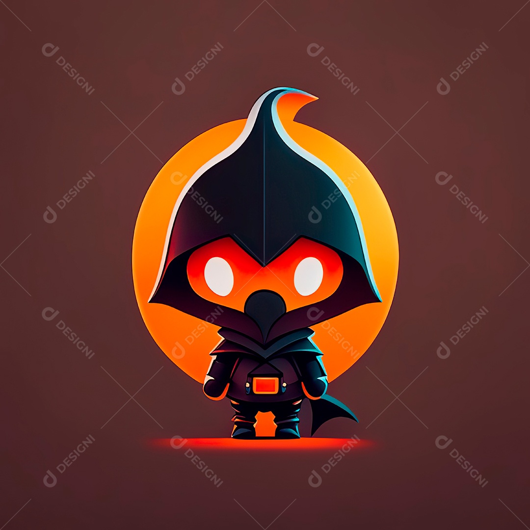 Mascote haloween minimalista.