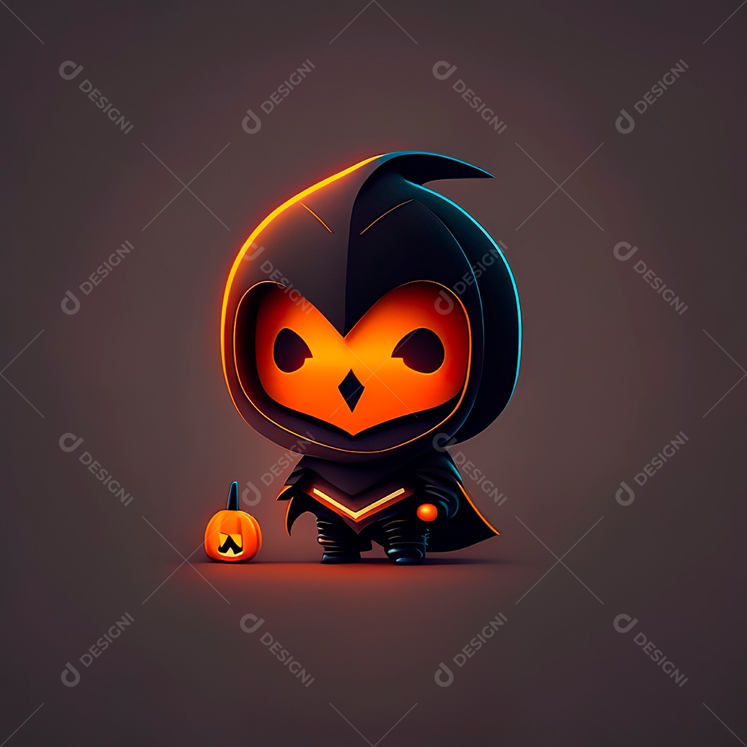 Mascote haloween minimalista.