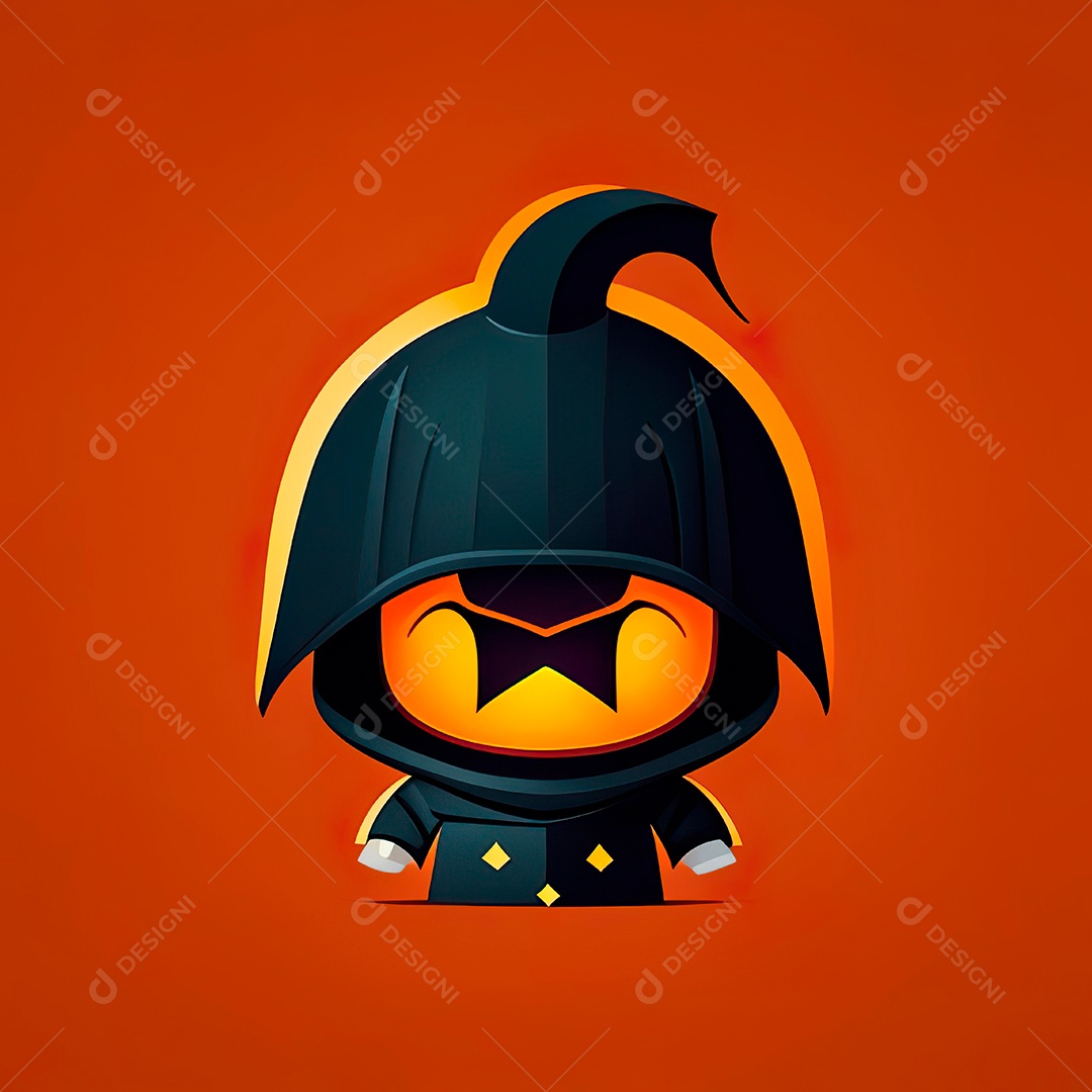 Mascote haloween minimalista.