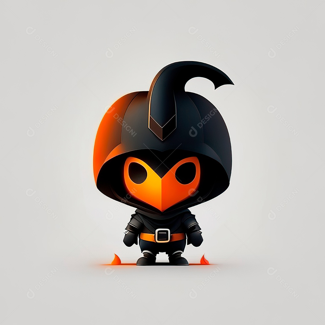 Mascote haloween minimalista.