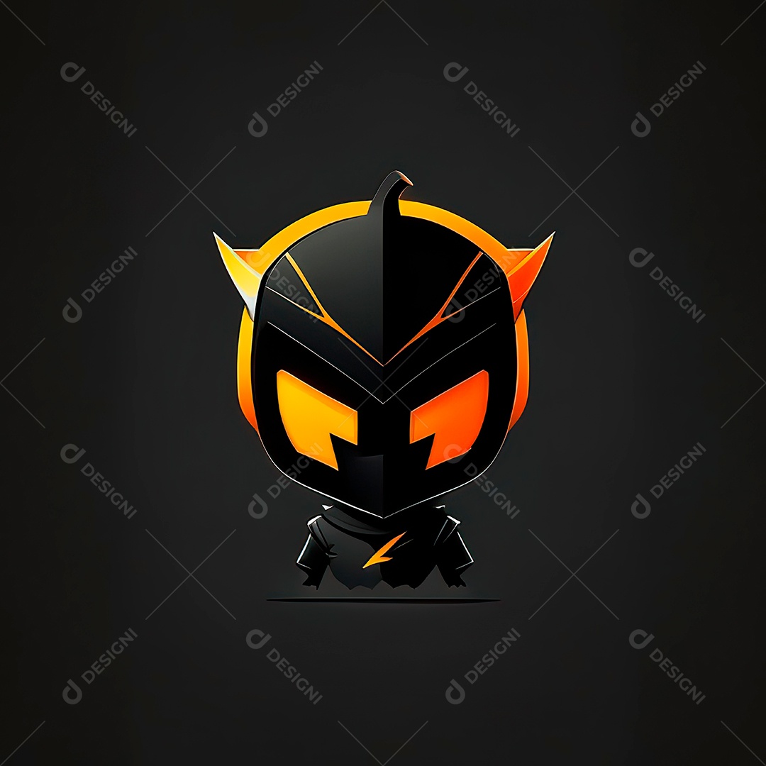 Mascote haloween minimalista.