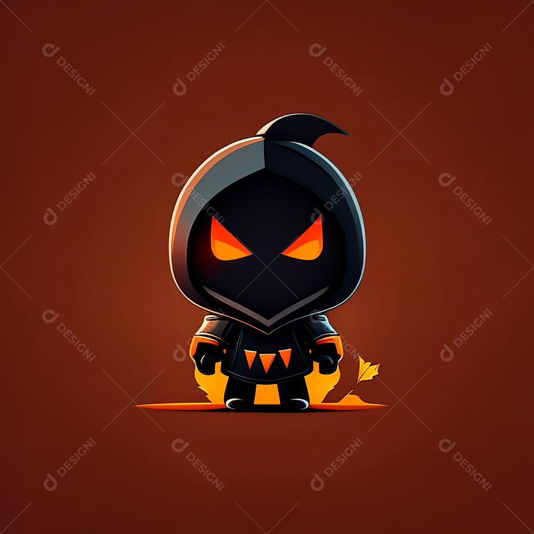 Mascote haloween minimalista.