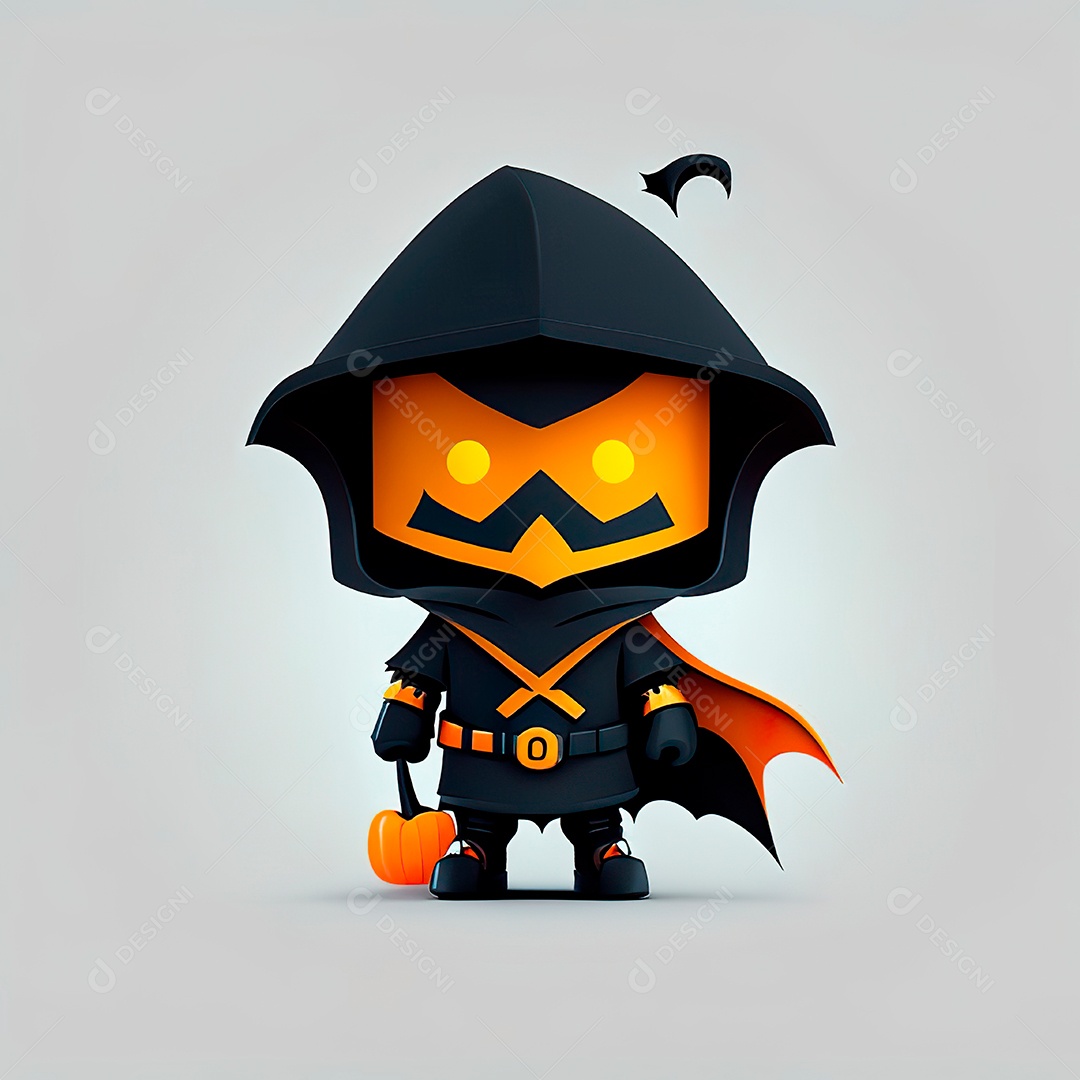 Mascote haloween minimalista.