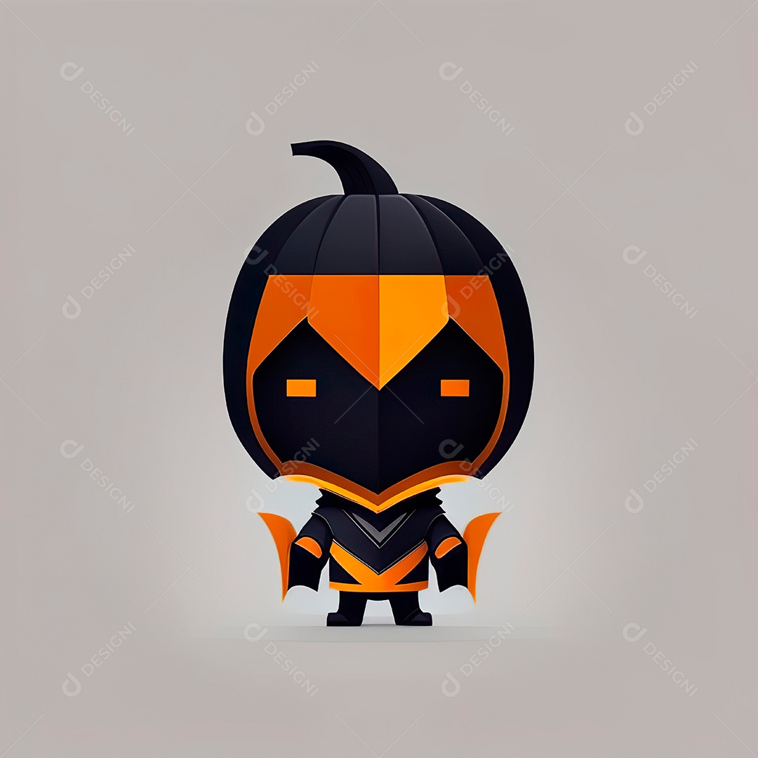 Mascote haloween minimalista.