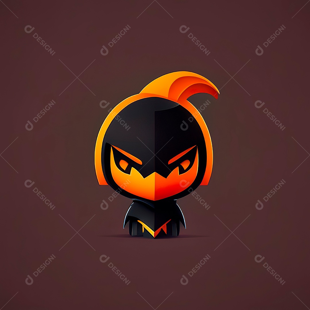 Mascote haloween minimalista.