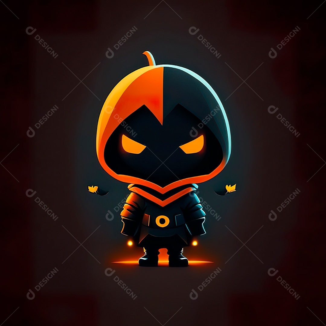 Mascote haloween minimalista.
