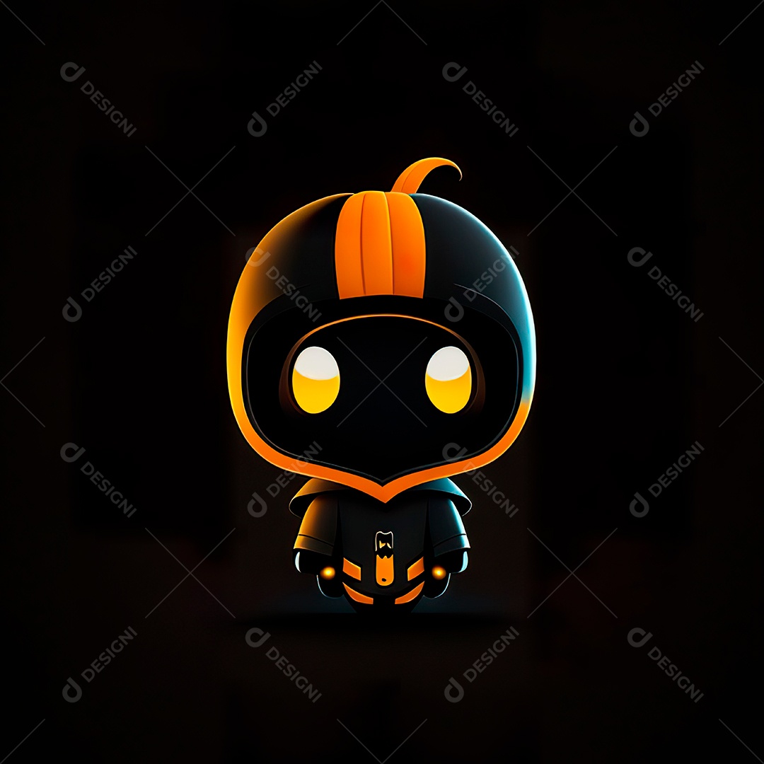 Mascote haloween minimalista.