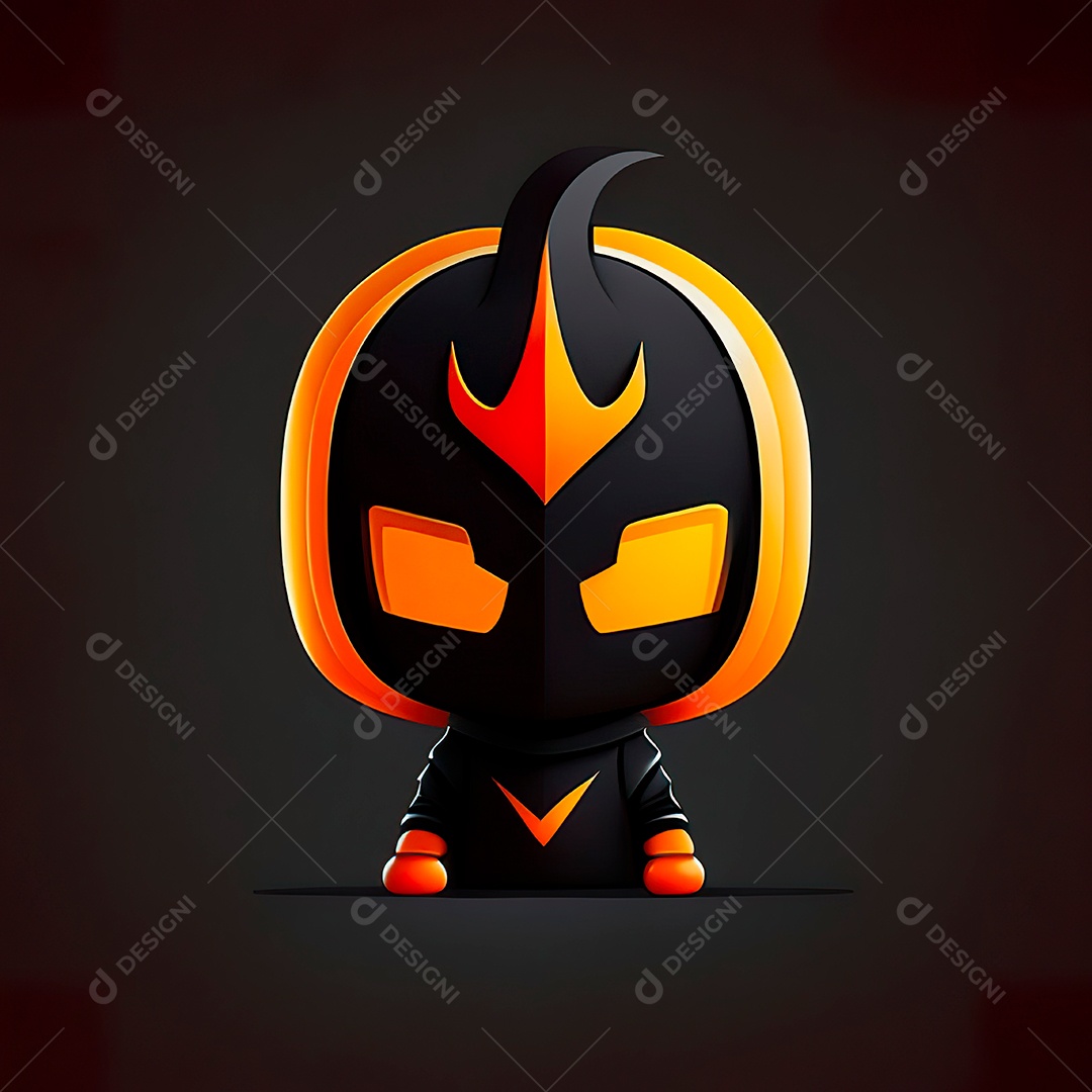 Mascote haloween minimalista.