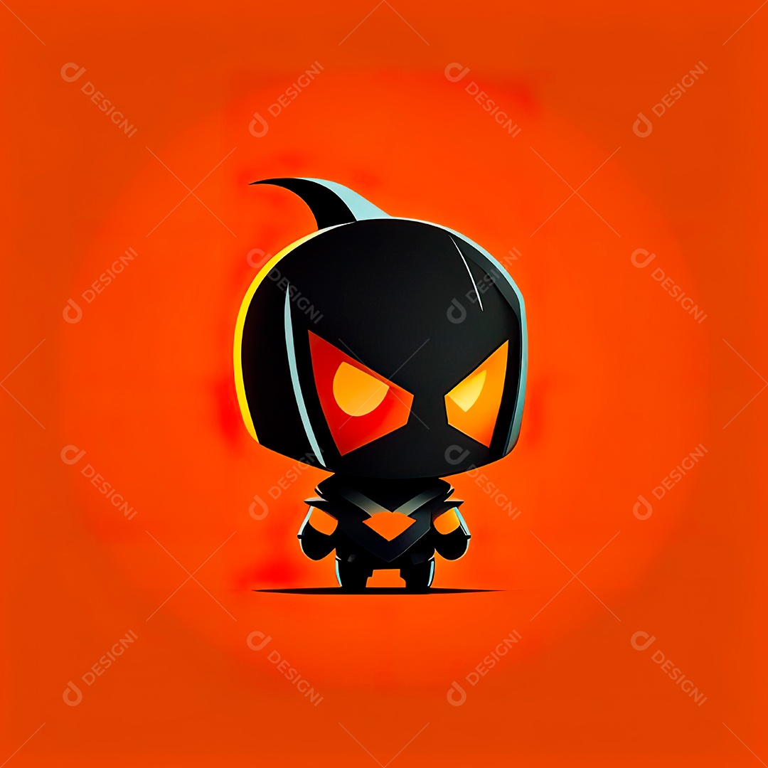 Mascote haloween minimalista.