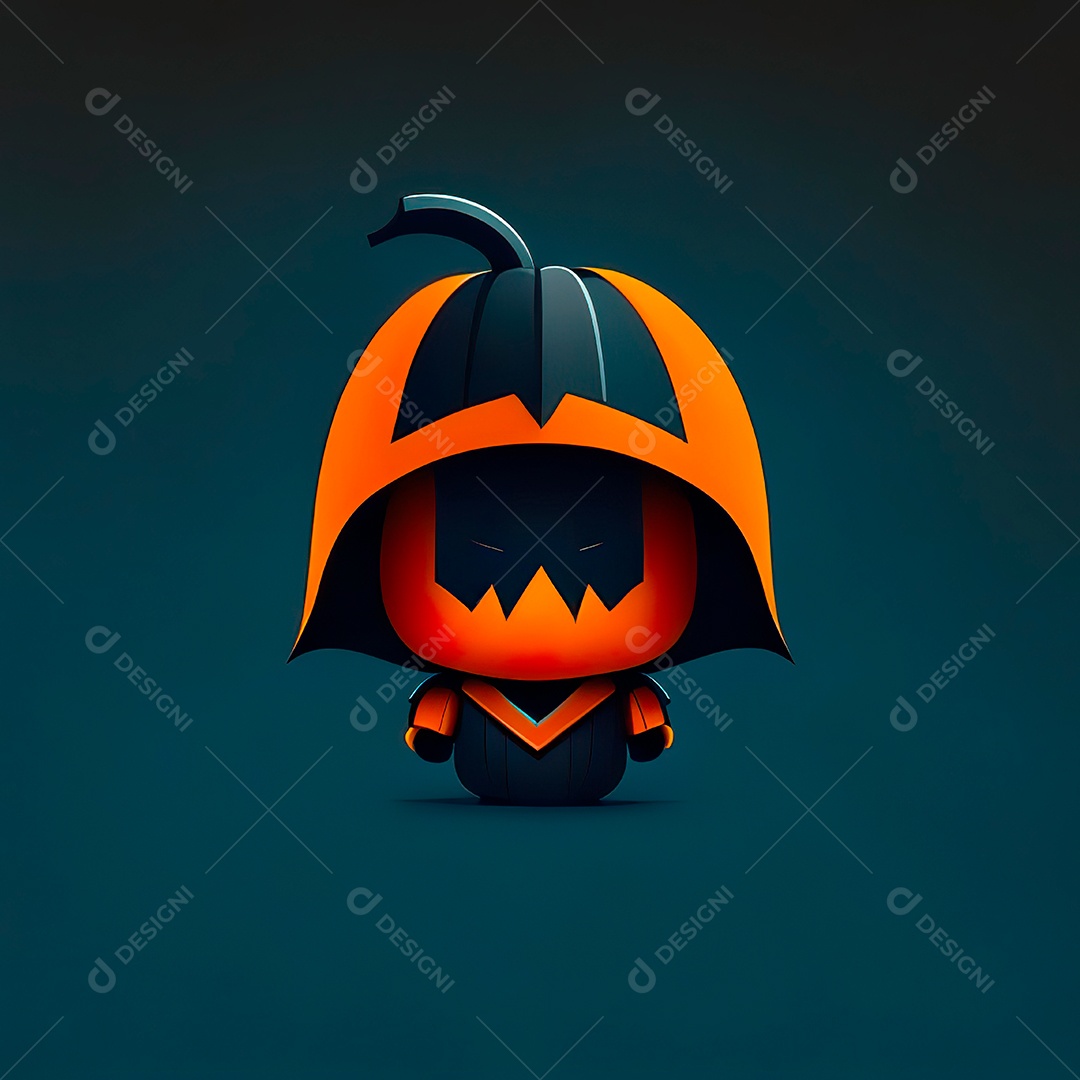 Mascote haloween minimalista.