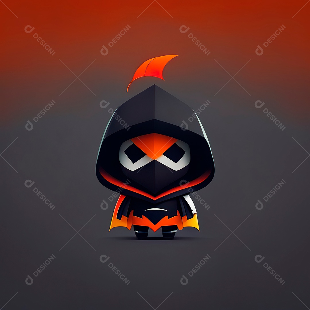Mascote haloween minimalista.