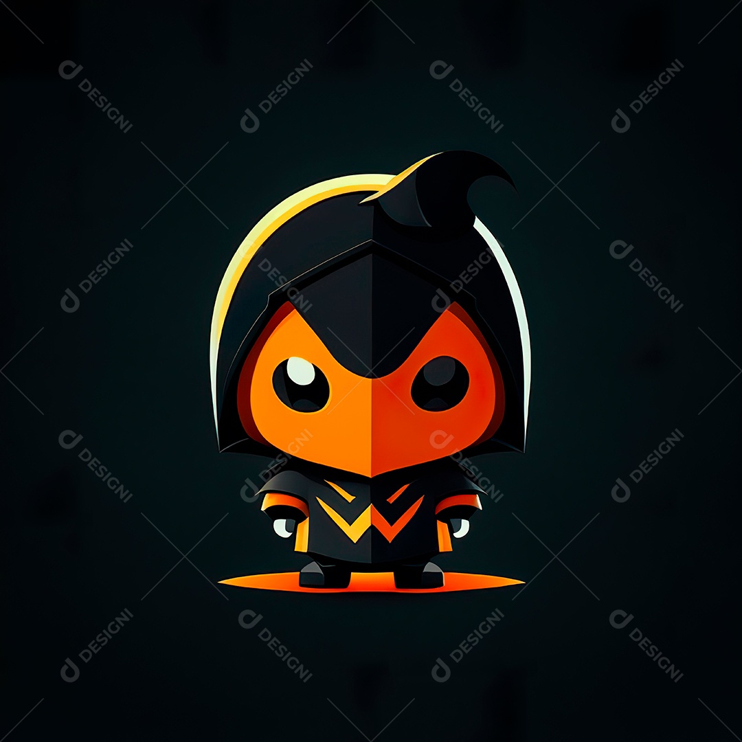 Mascote haloween minimalista.