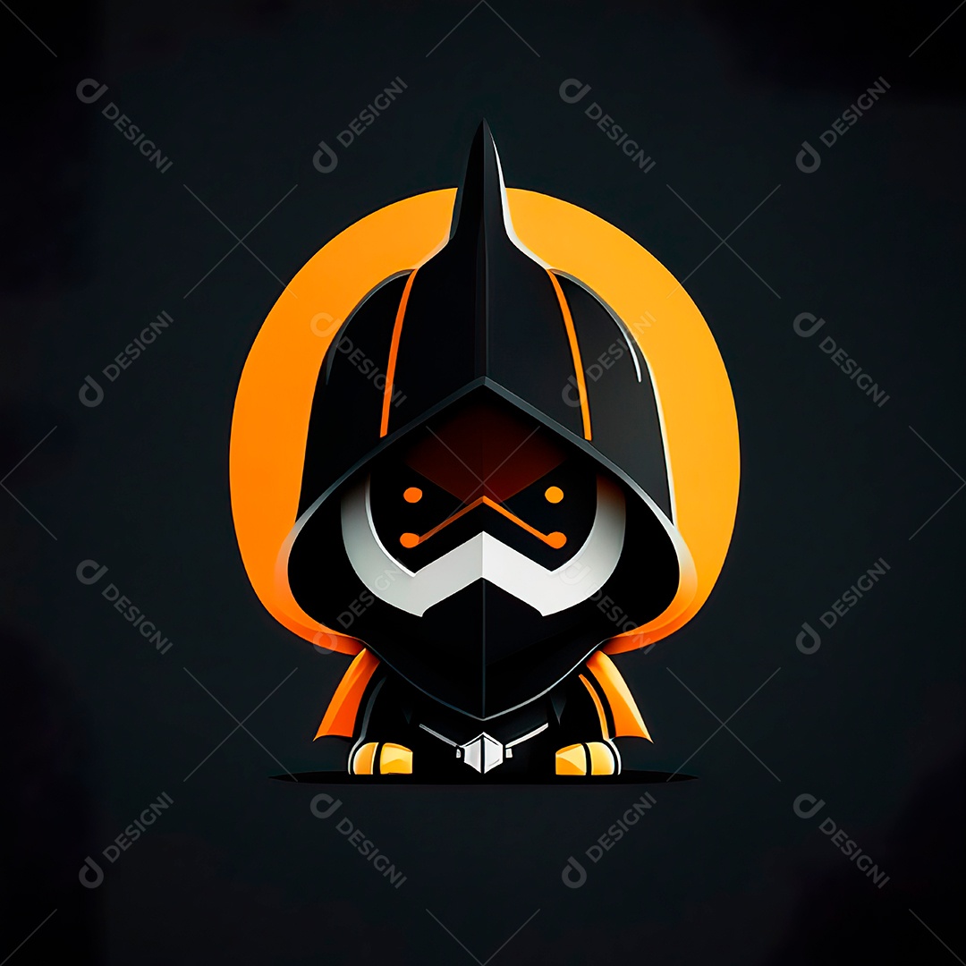 Mascote haloween minimalista.