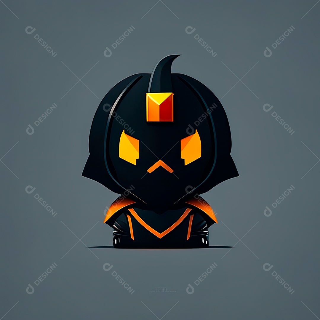 Mascote haloween minimalista.