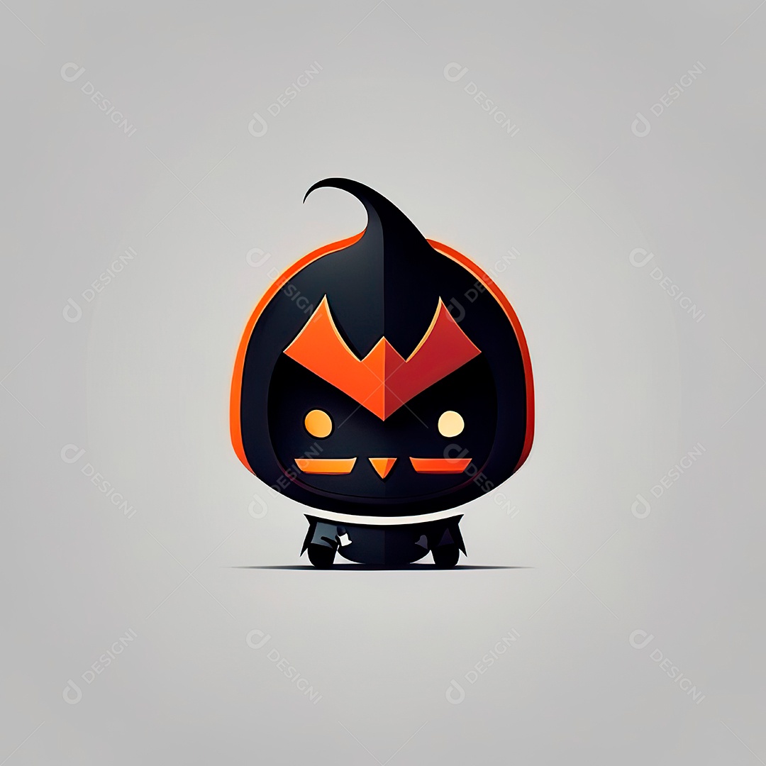 Mascote haloween minimalista.
