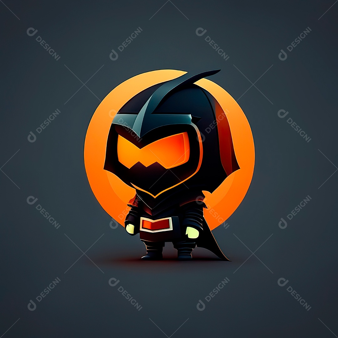 Mascote haloween minimalista.