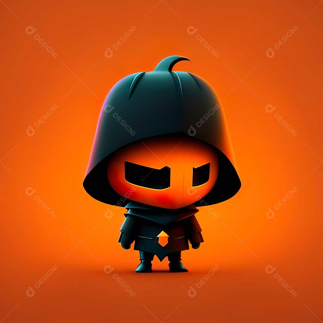 Mascote haloween minimalista.