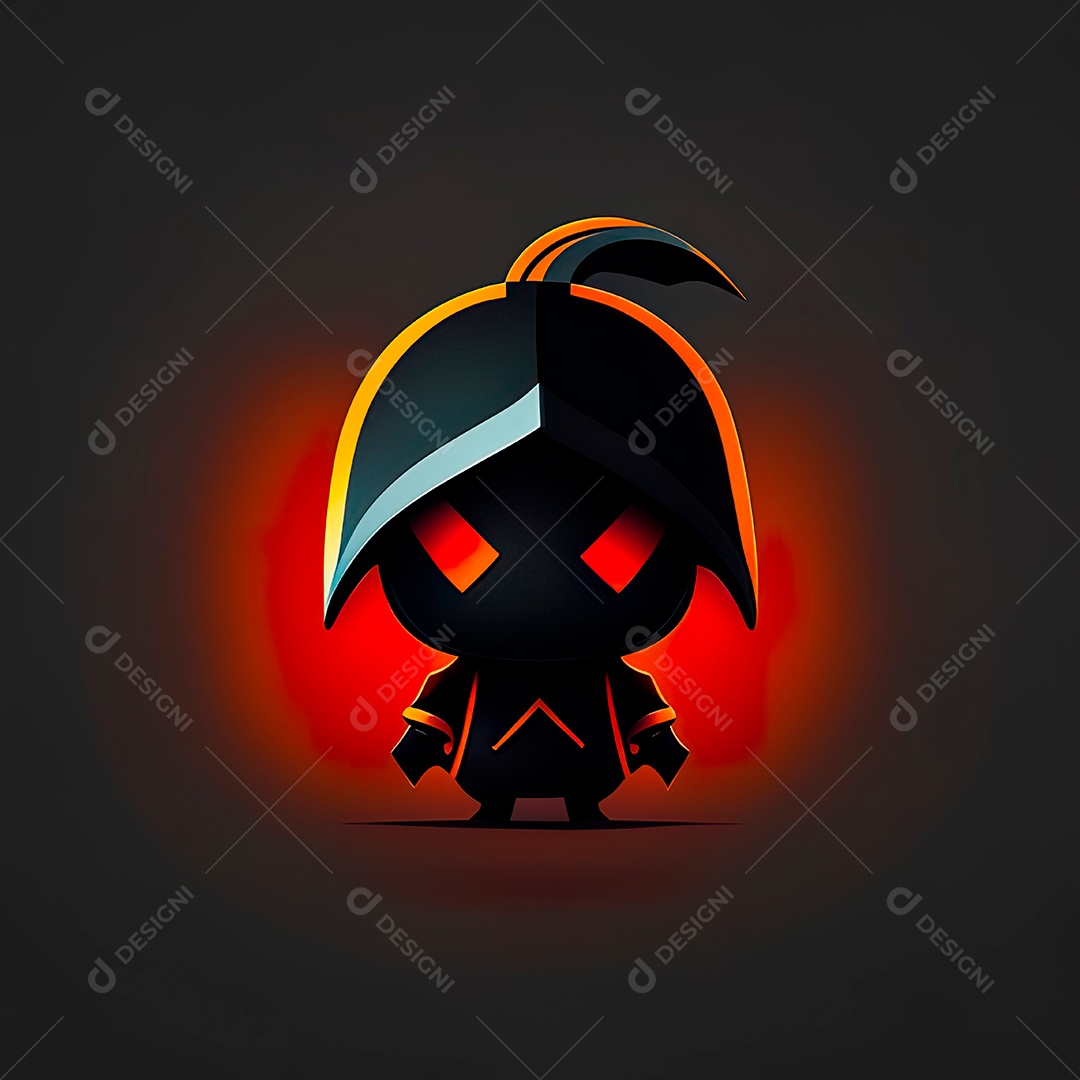 Mascote haloween minimalista.