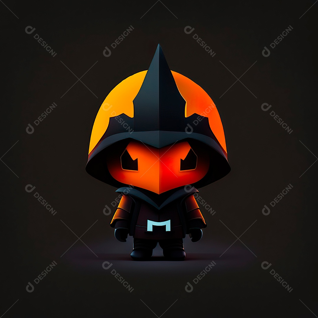 Mascote haloween minimalista.