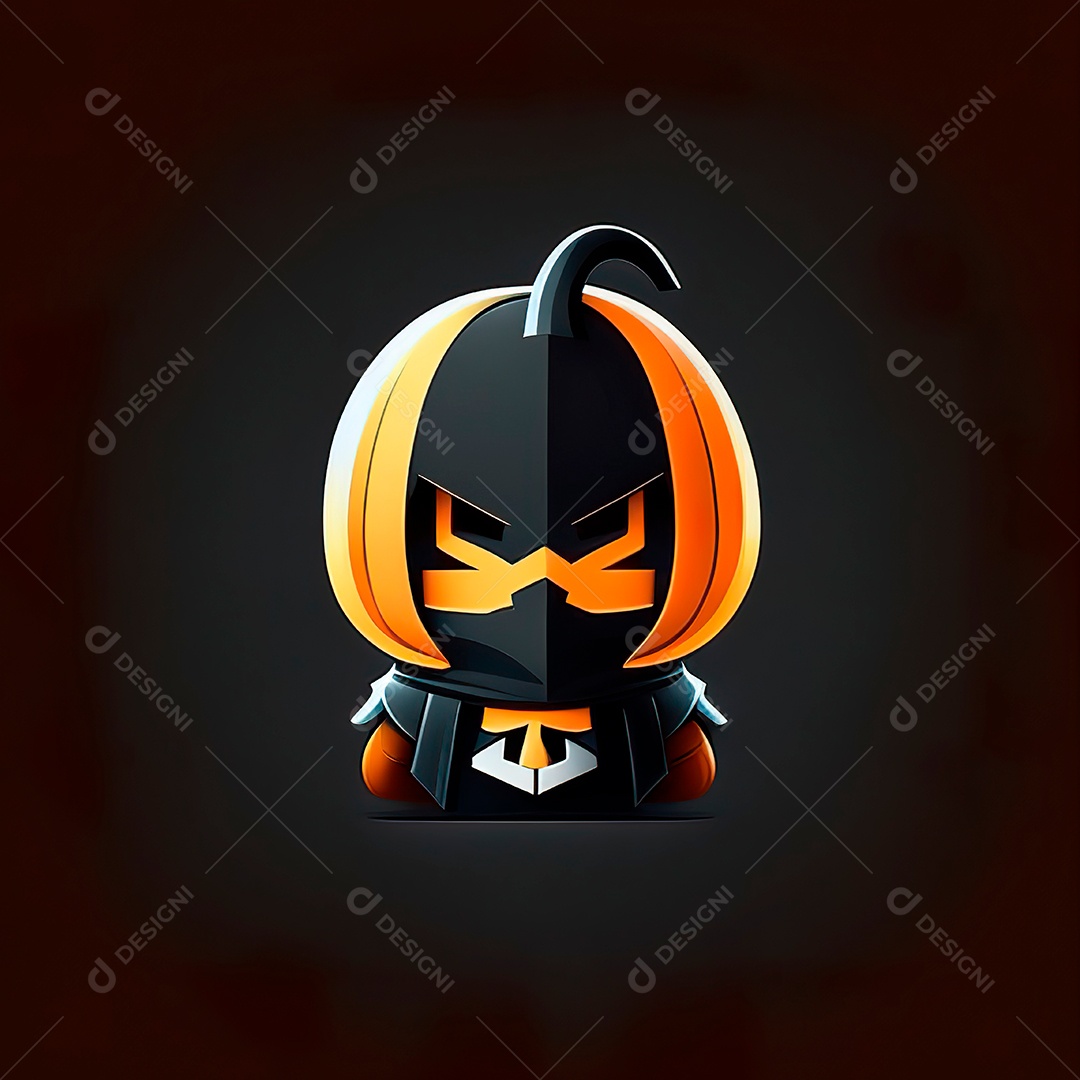 Mascote haloween minimalista.