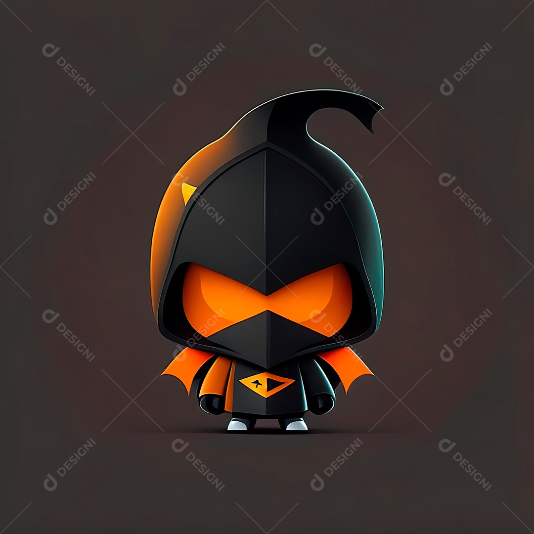 Mascote haloween minimalista.