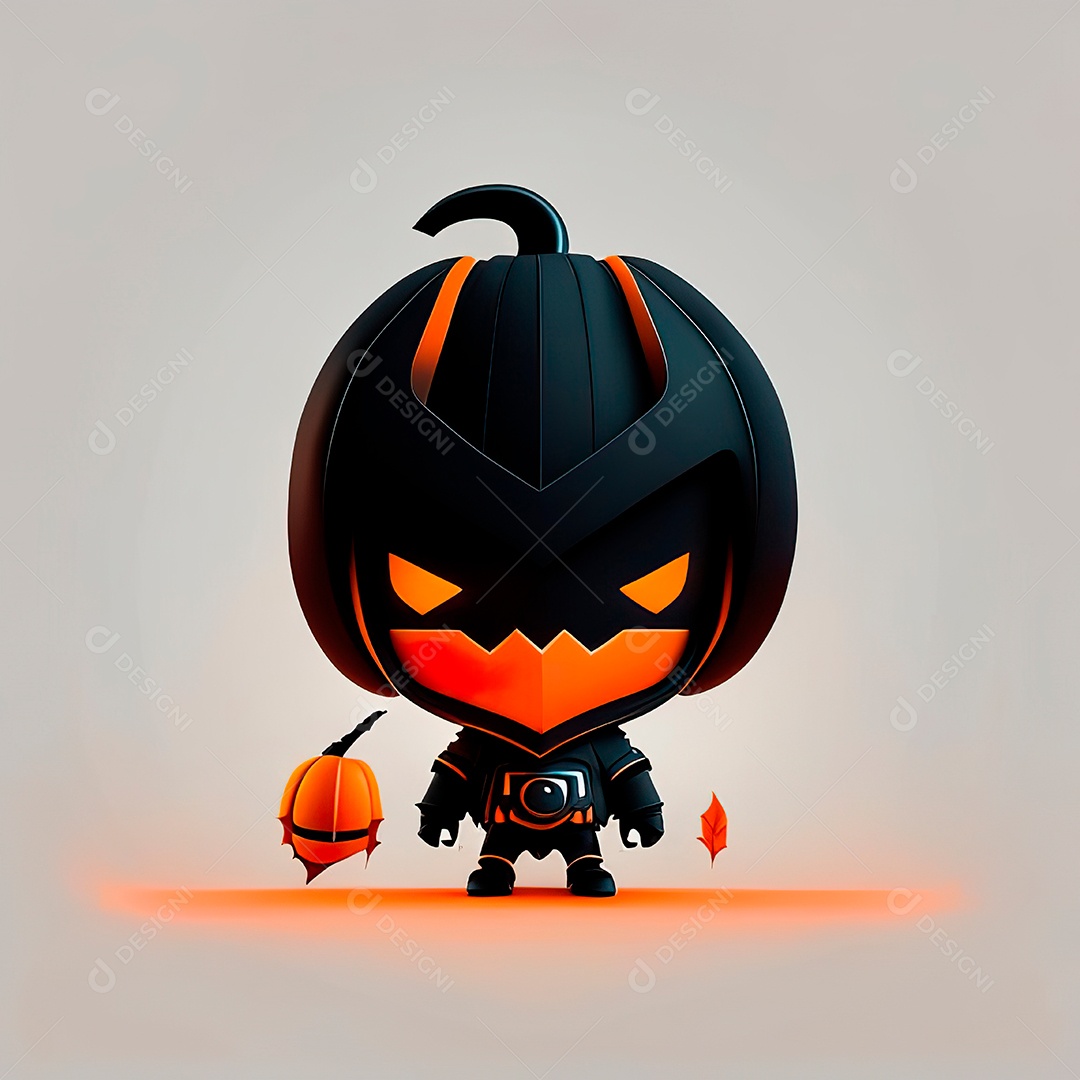 Mascote haloween minimalista.