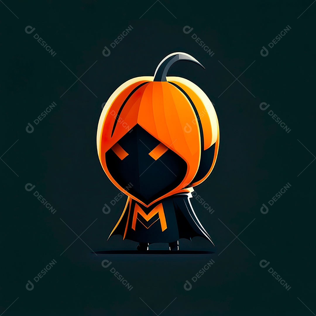 Mascote haloween minimalista.