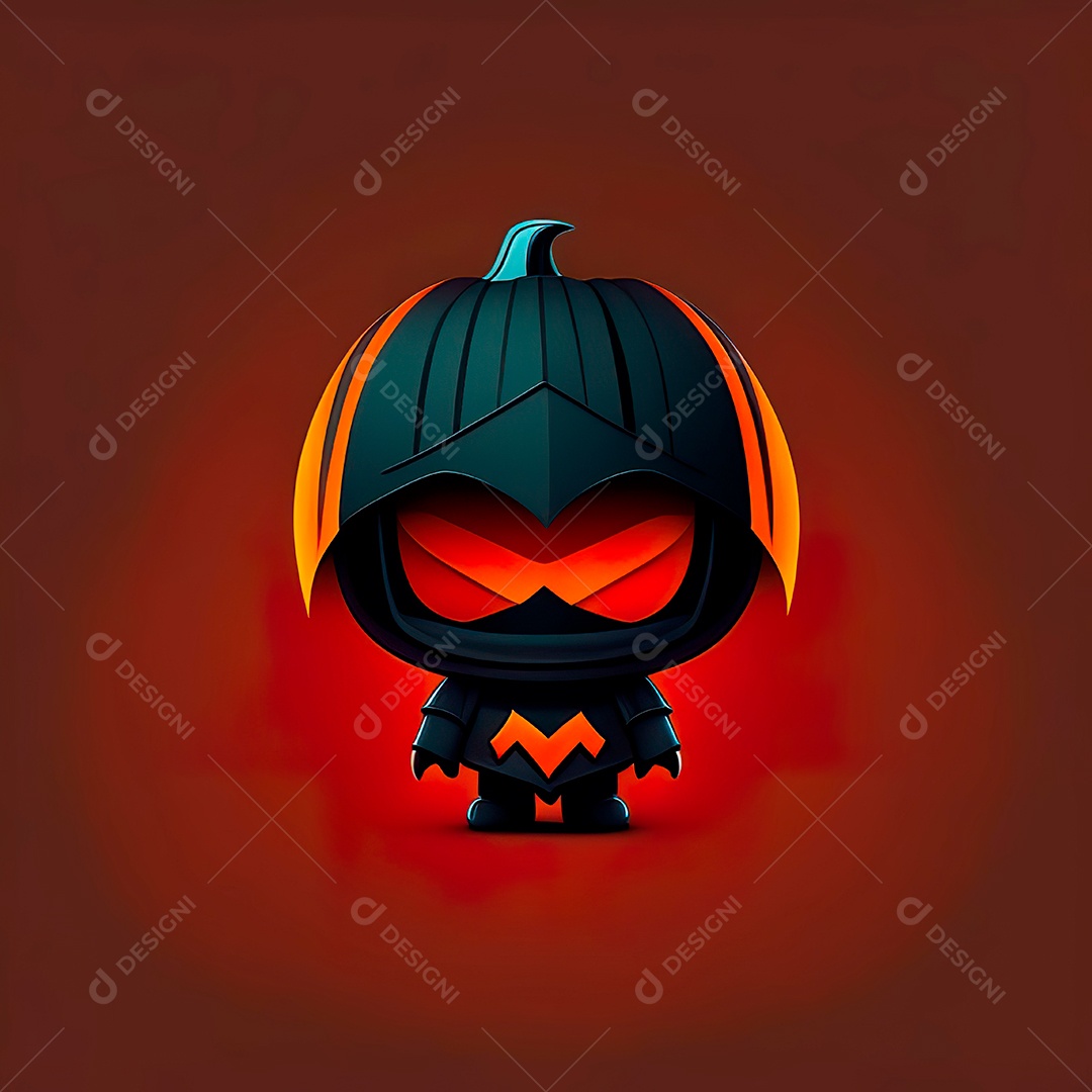 Mascote haloween minimalista.