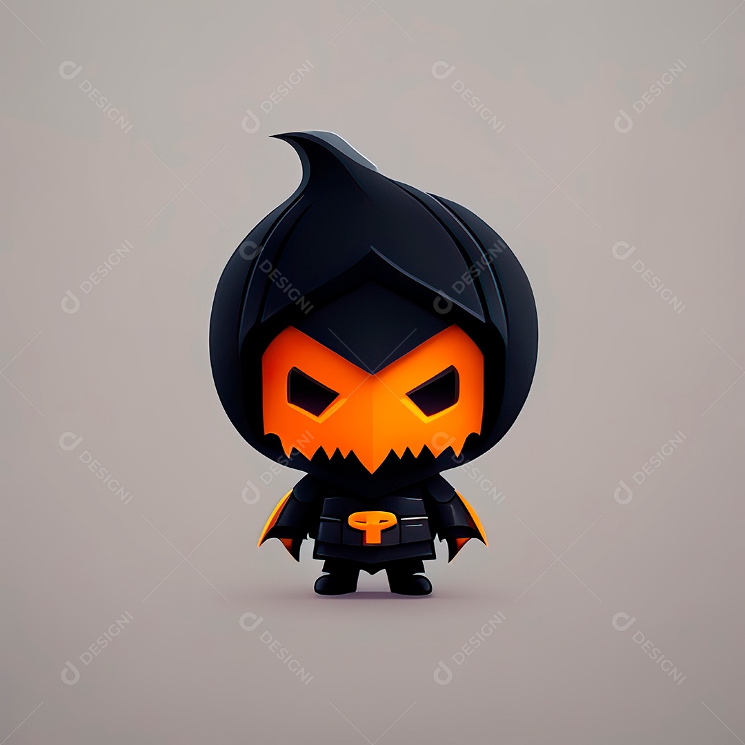 Mascote haloween minimalista.