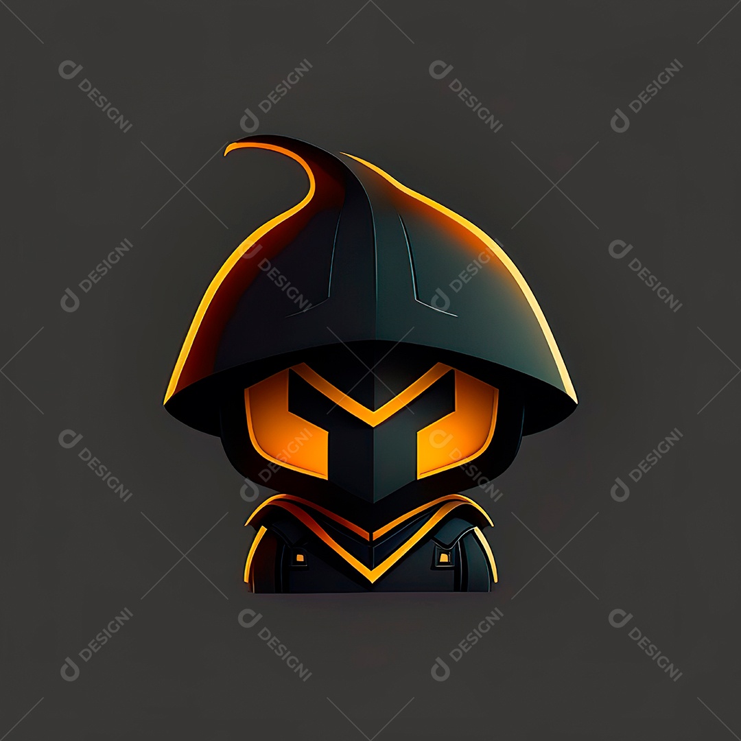 Mascote haloween minimalista.