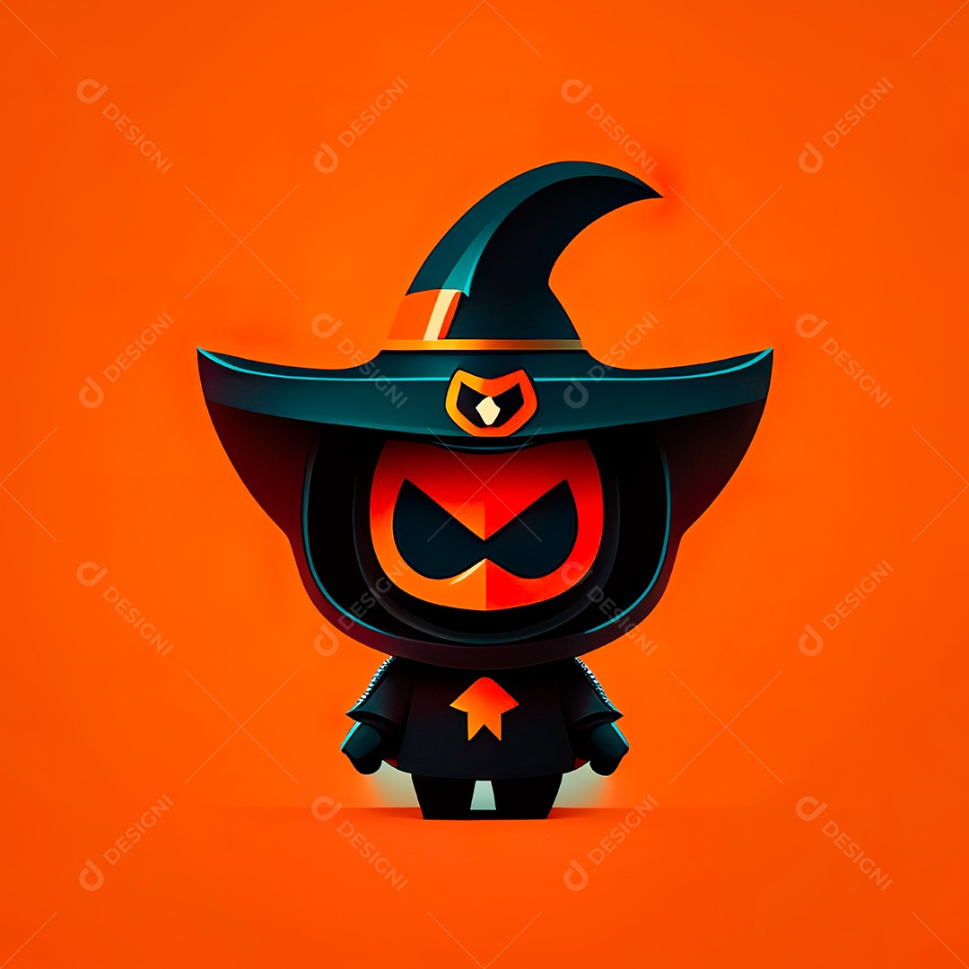 Mascote haloween minimalista.