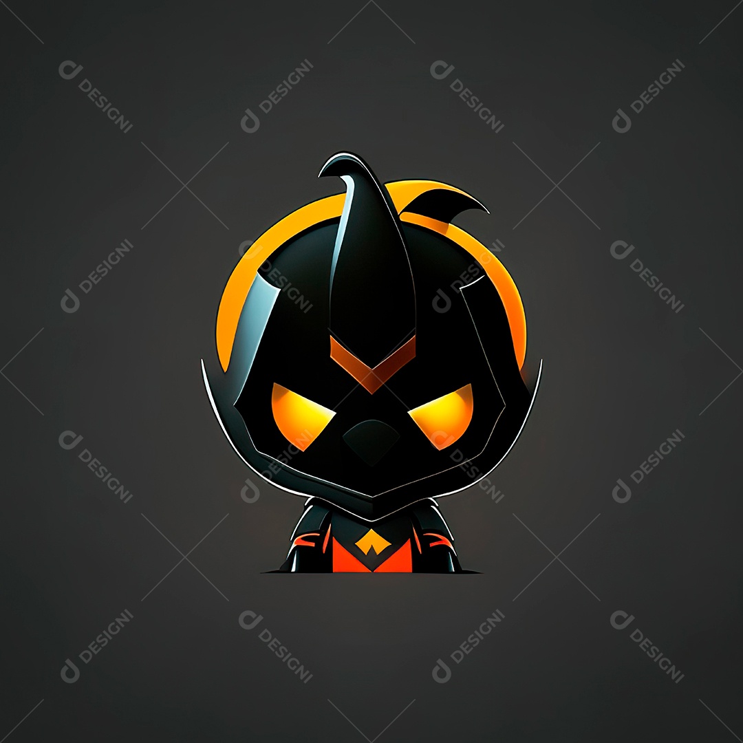 Mascote haloween minimalista.
