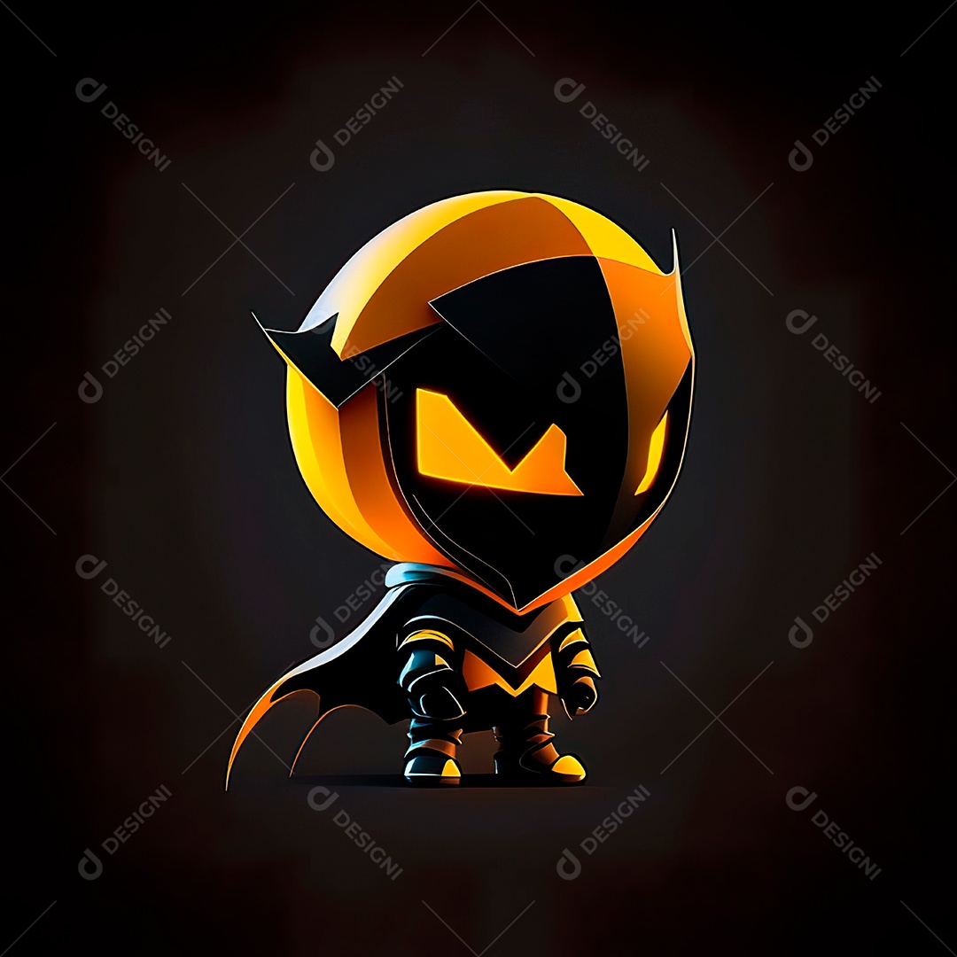 Mascote haloween minimalista.