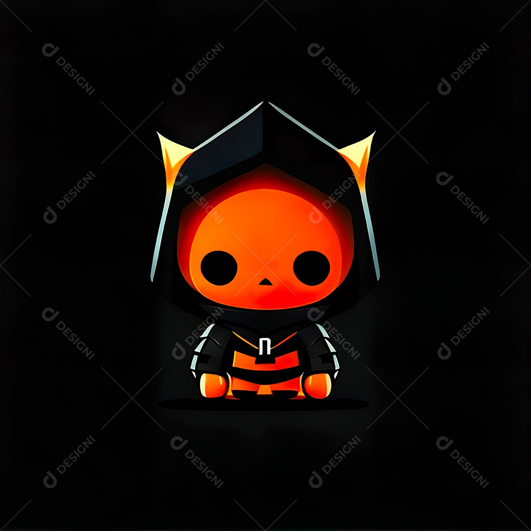 Mascote haloween minimalista.
