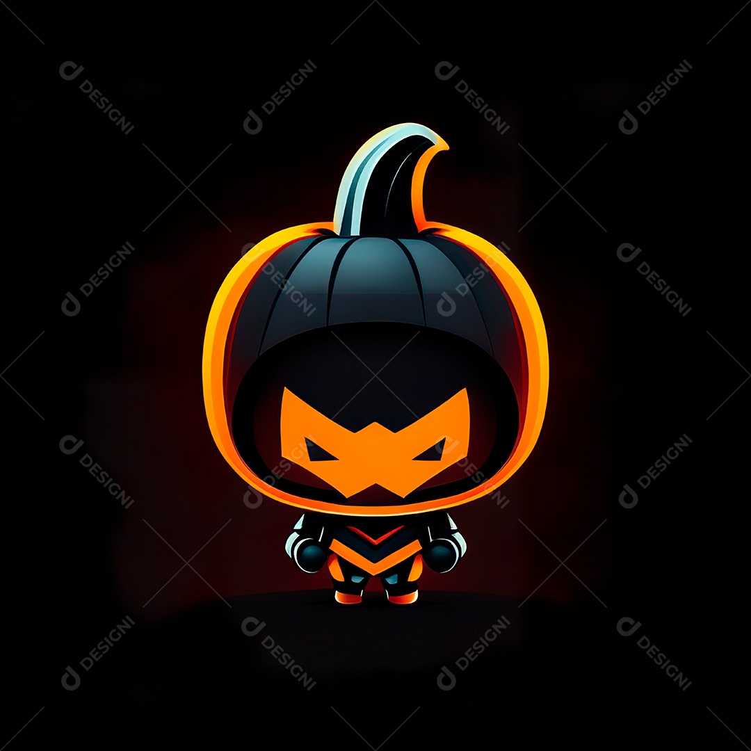 Mascote haloween minimalista.